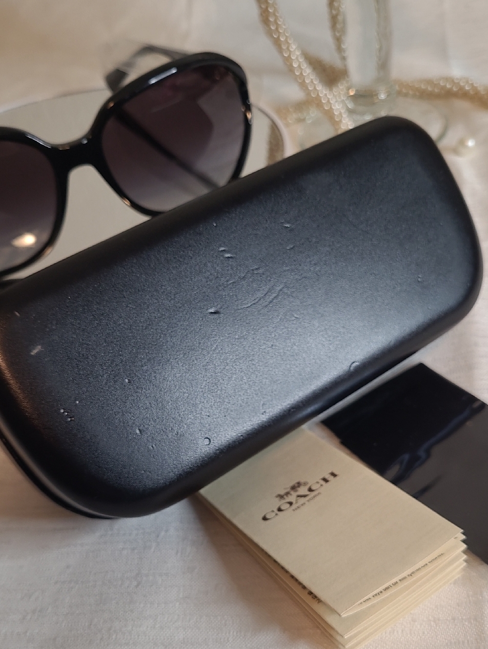 Coach Women's Black Frame Sunglasses with Gradient  Lenses - Picture 7 of 7